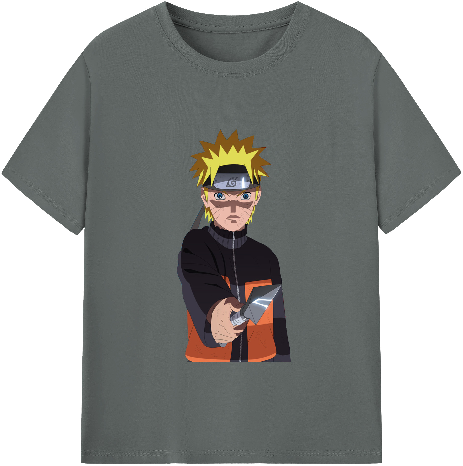 （画像用） NARUTO -ナルト- うずまき ナルト Uzumaki Naruto 綿100％ メンズ半袖Tシャツ｜肌触りやわらか＆通気性